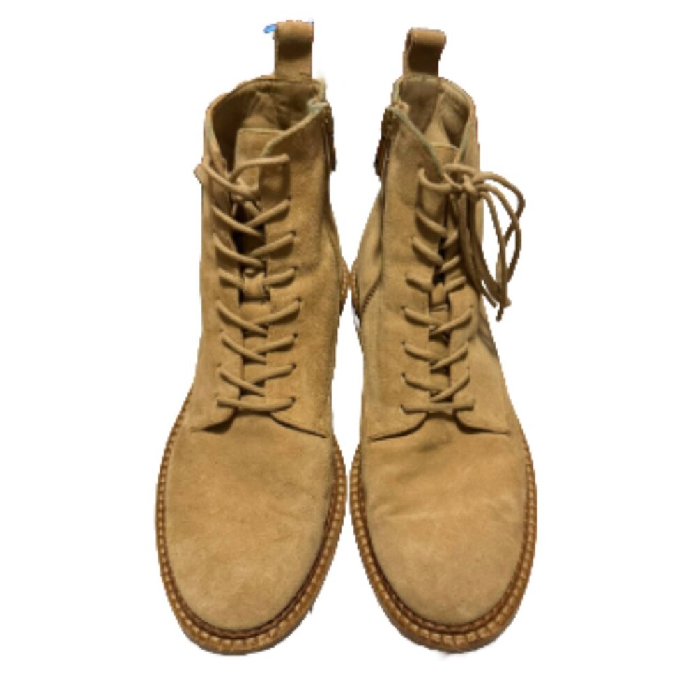 Vince Camel Lace-Up Combat Boots (w/ zipper) - Size 6